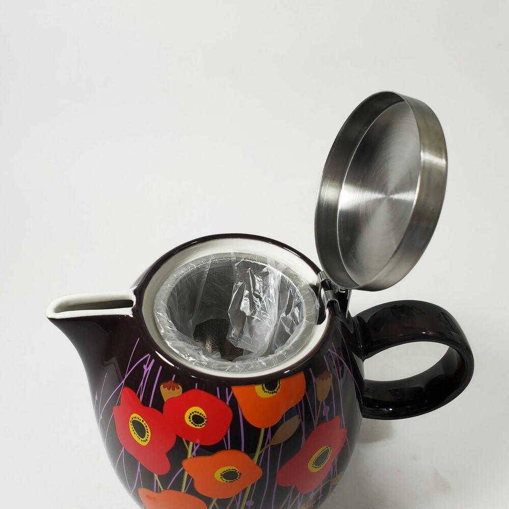 Tea Forte PUGG Poppy Fields 24 oz Teapot With Infuser - Picture 2 of 4